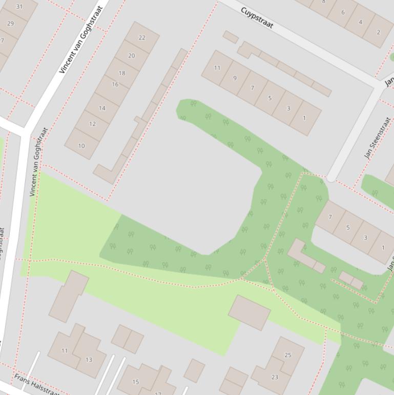 Kaart van de Judith Leysterhof.