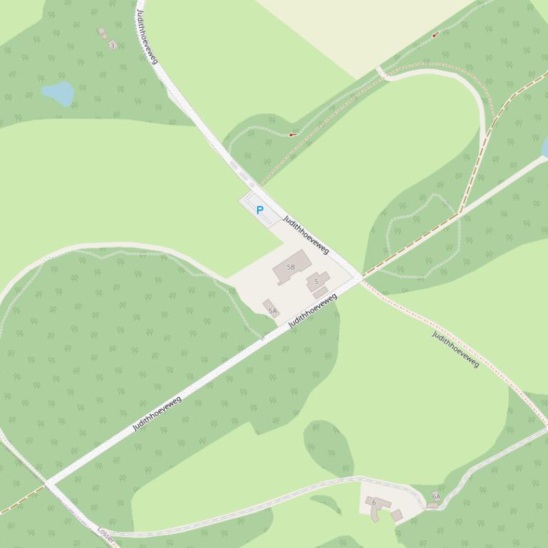 Kaart van de Judithhoeveweg.