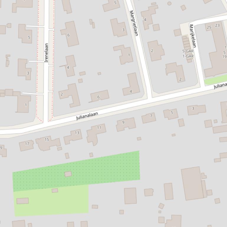 Kaart van de Julianalaan.