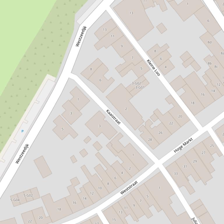 Kaart van de Kaaistraat.