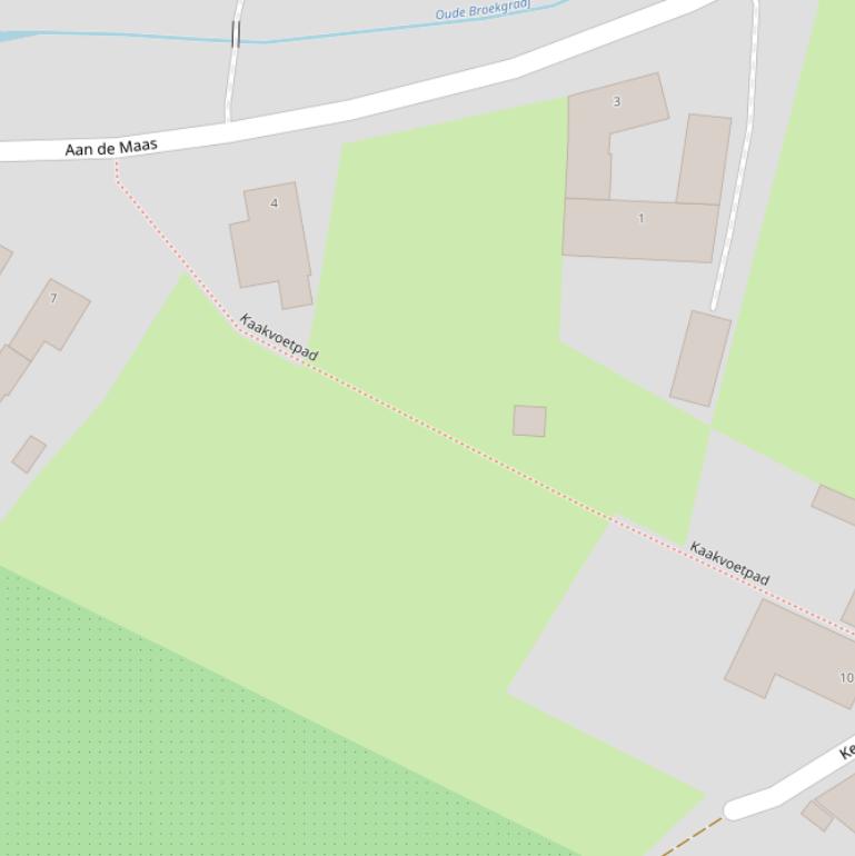 Kaart van het Kaakvoetpad.