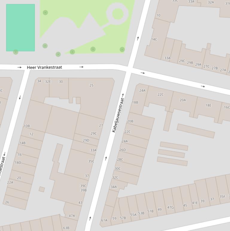 Kaart van de Kabeljauwsestraat.