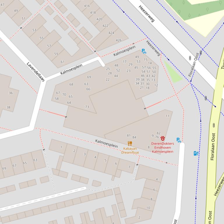 Kaart van het Kalmoesplein.