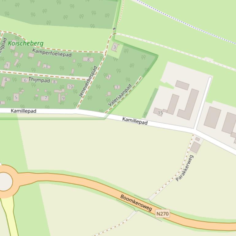 Kaart van het Kamillepad.