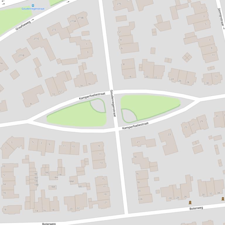 Kaart van de Kamperfoeliestraat.