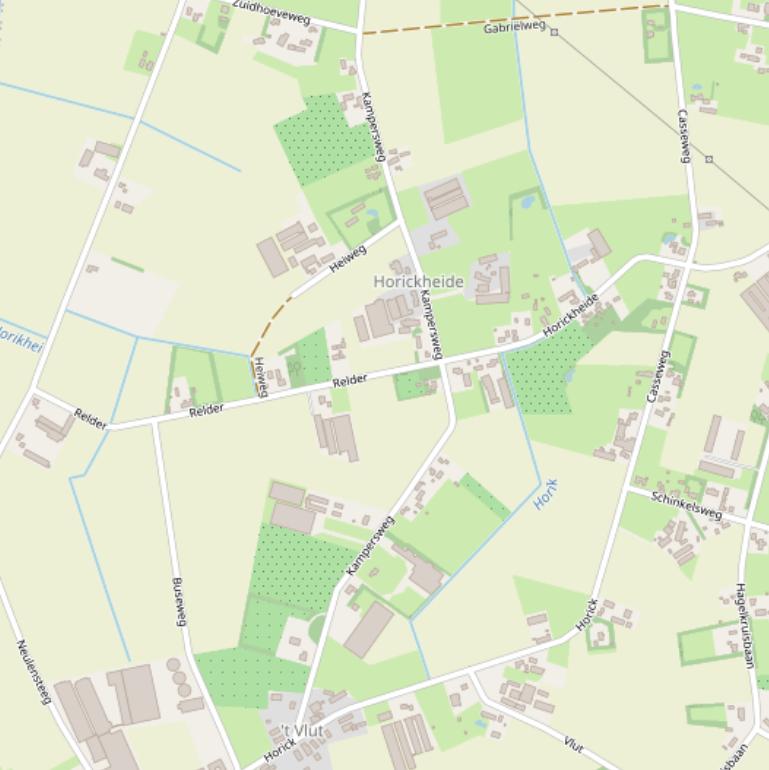 Kaart van de Kampersweg.