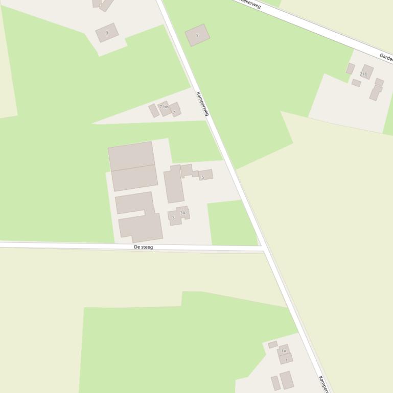 Kaart van de Kamperweg.