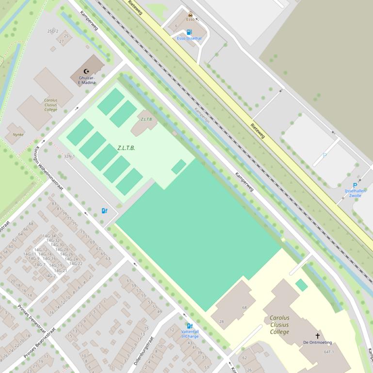 Kaart van de Kamperweg.