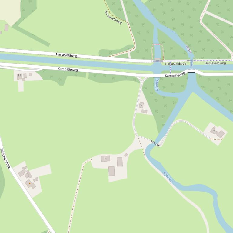 Kaart van de Kampstieweg.