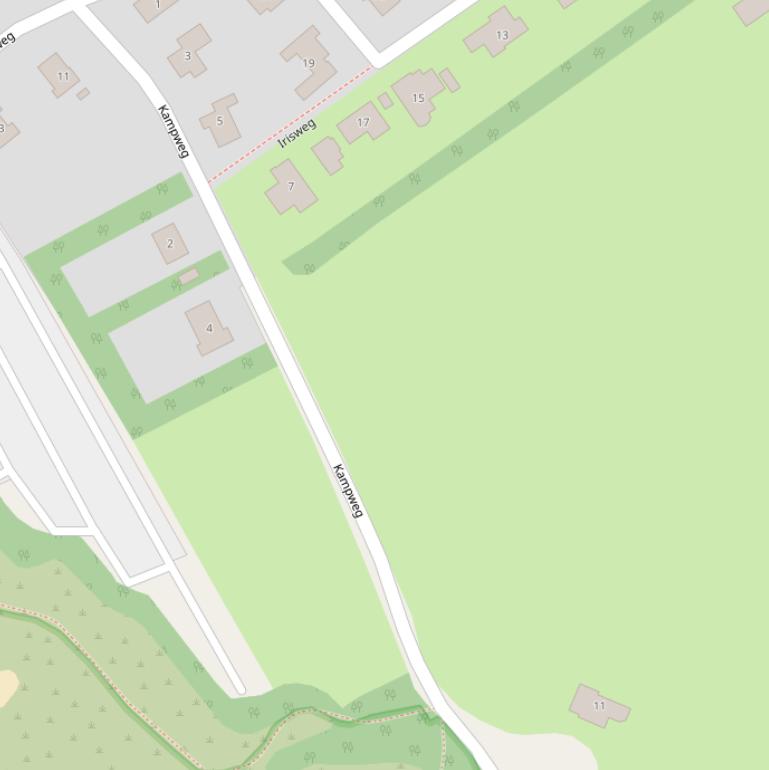 Kaart van de Kampweg.