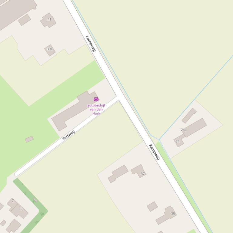 Kaart van de Kampweg.