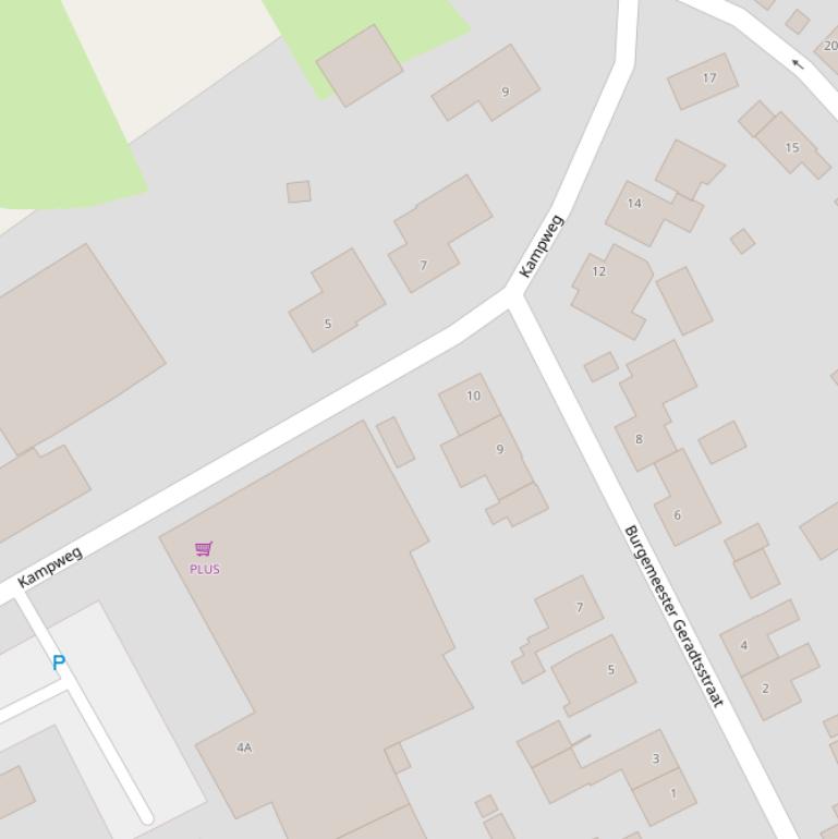 Kaart van de Kampweg.