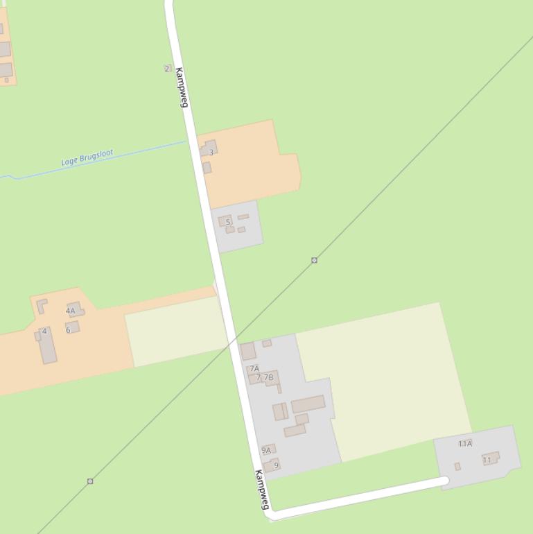 Kaart van de Kampweg.