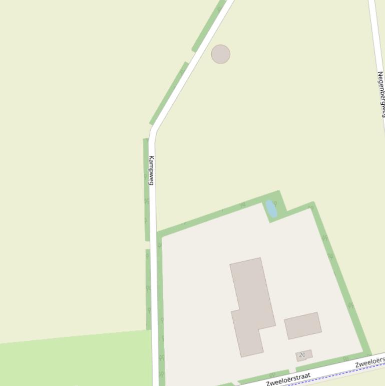 Kaart van de Kampweg.
