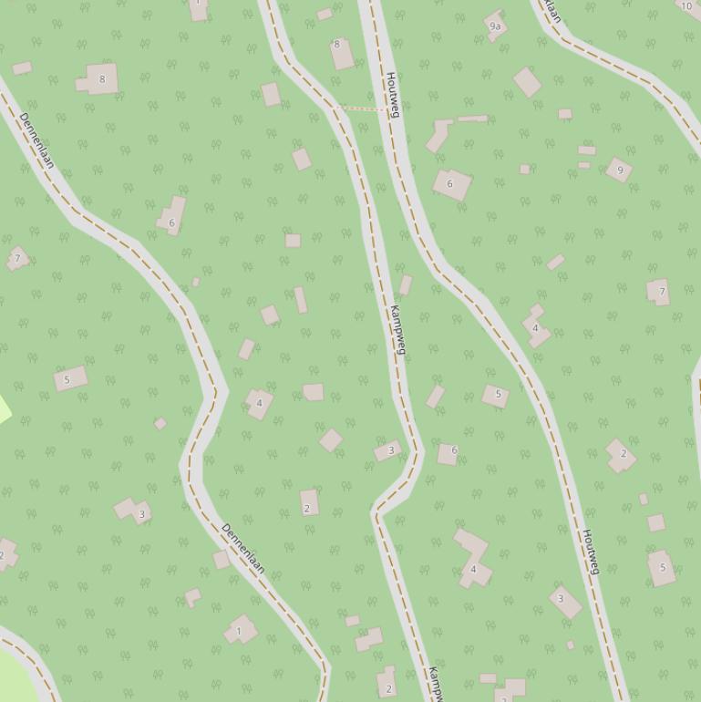 Kaart van de Kampweg.