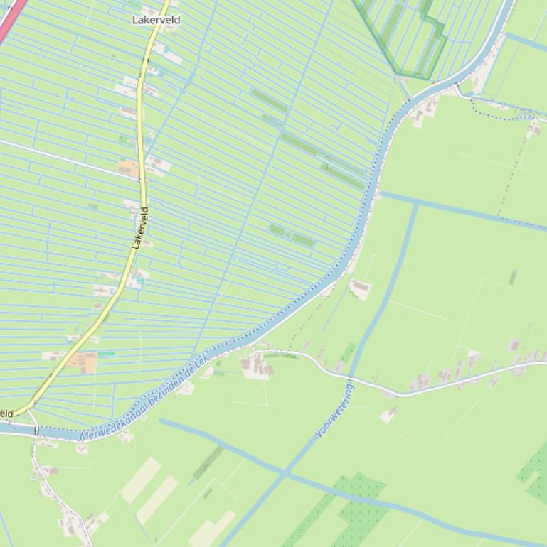 Kaart van de Kanaaldijk.