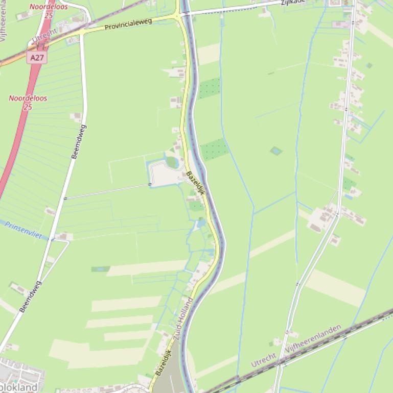 Kaart van de Kanaaldijk.