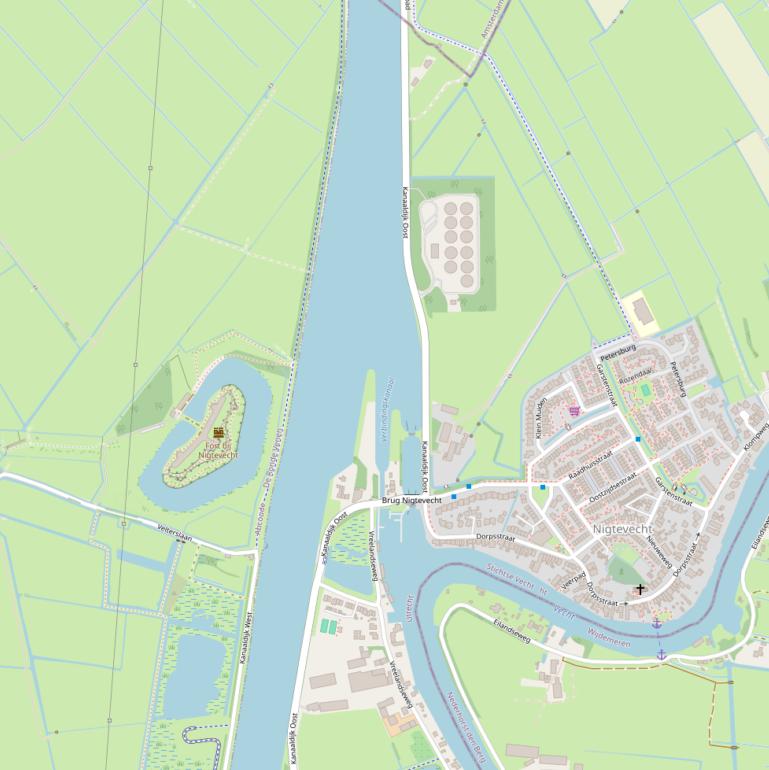 Kaart van  Kanaaldijk Oost.