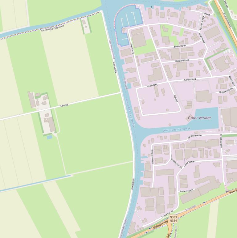 Kaart van de Kanaaldijk.