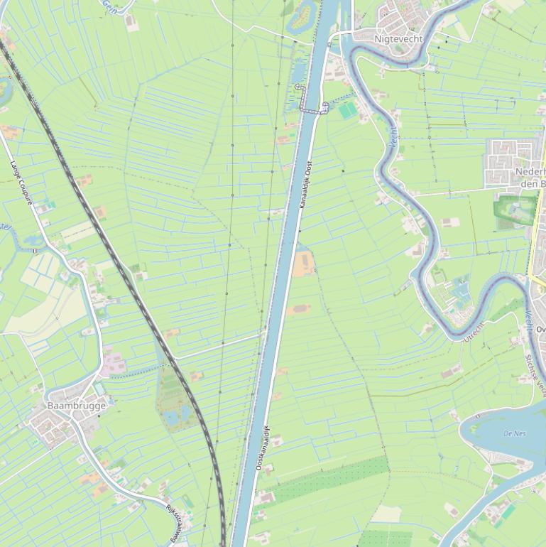 Kaart van  Kanaaldijk West.