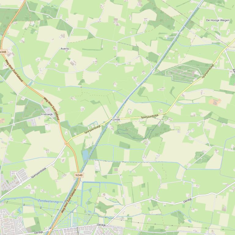 Kaart van  Kanaaldijk West.