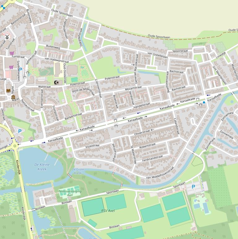 Kaart van de Kanaalkade.