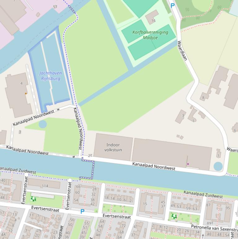 Kaart van  Kanaalpad N.W..