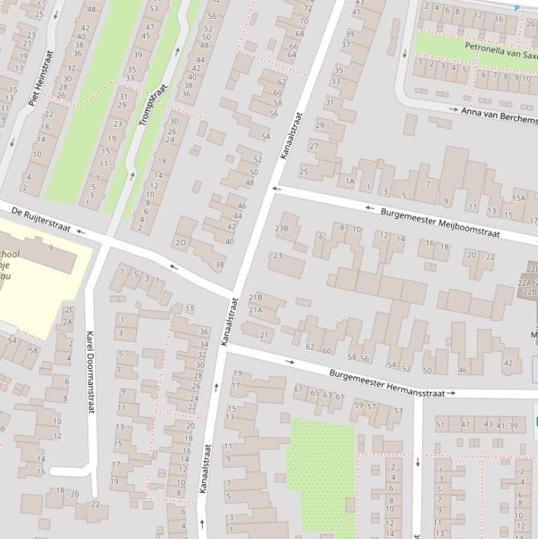 Kaart van de Kanaalstraat.