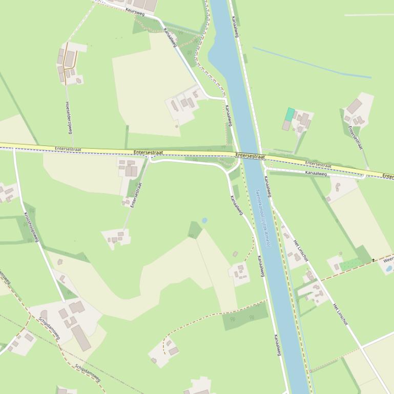 Kaart van de Kanaalweg.