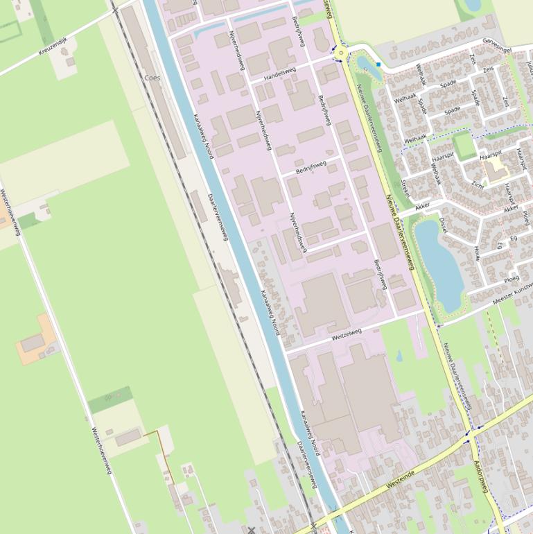 Kaart van  Kanaalweg Noord.