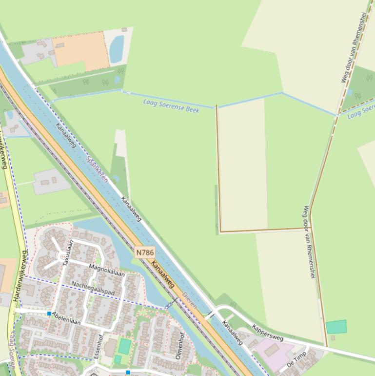 Kaart van de Kanaalweg.