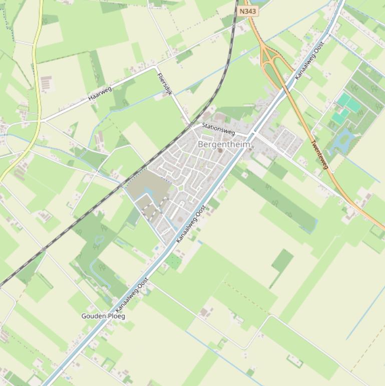 Kaart van  Kanaalweg-West.