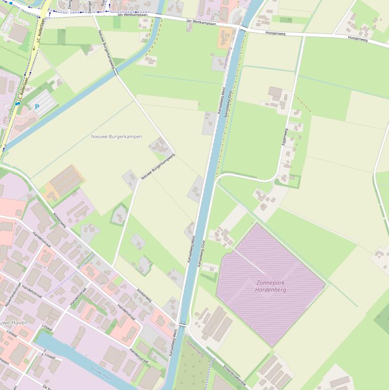 Kaart van  Kanaalweg-West.