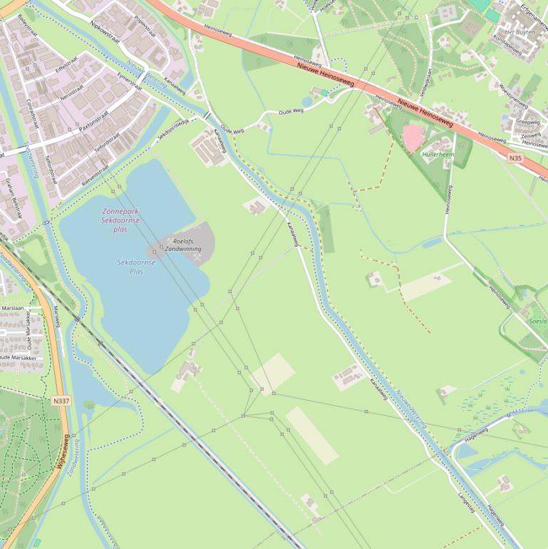 Kaart van de Kanaalweg.