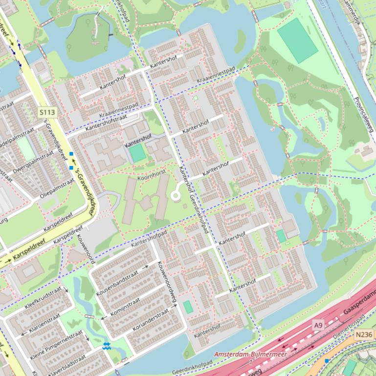 Kaart van de Kantershof.