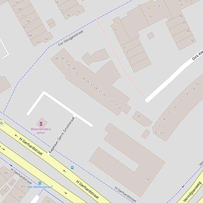 Kaart van de Kapelaan Gerrit Grootstraat.