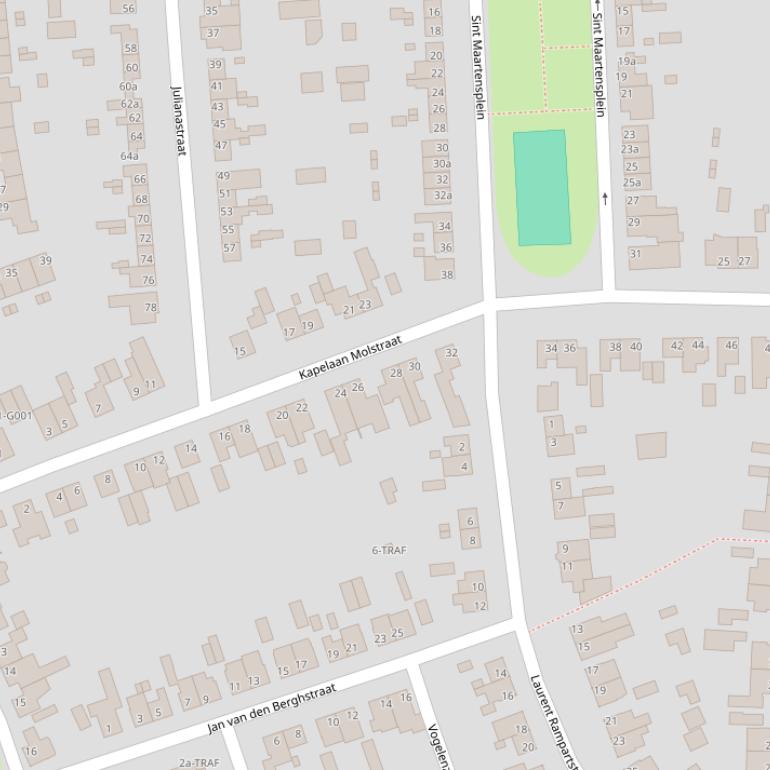 Kaart van de Kapelaan Molstraat.