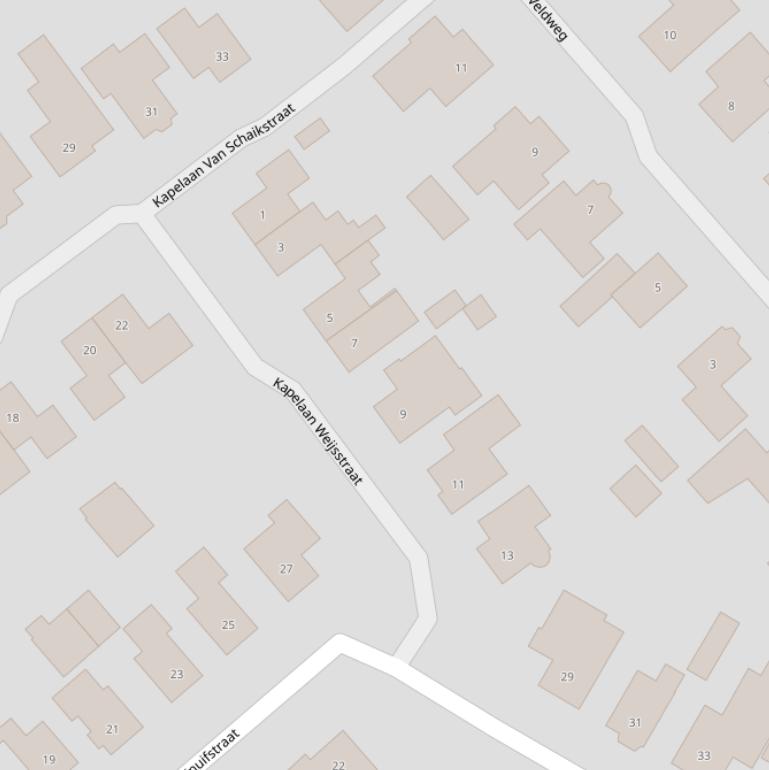 Kaart van de Kapelaan Weijsstraat.