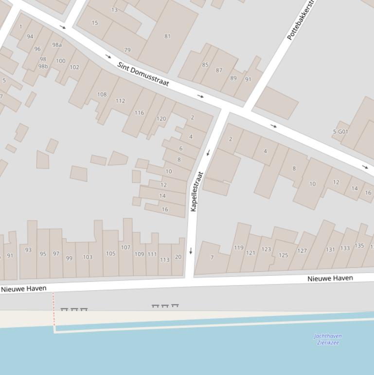 Kaart van de Kapellestraat.