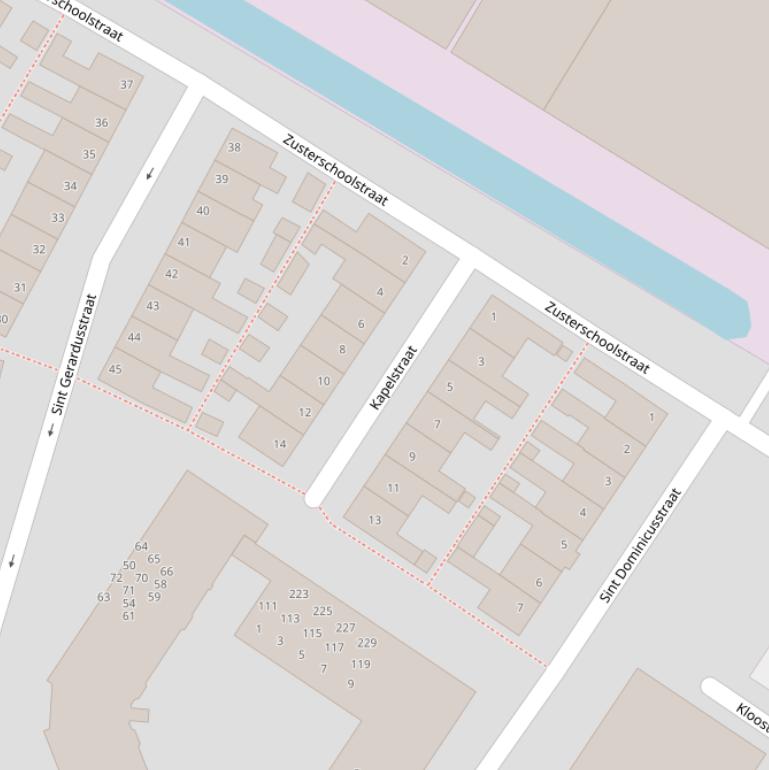 Kaart van de Kapelstraat.