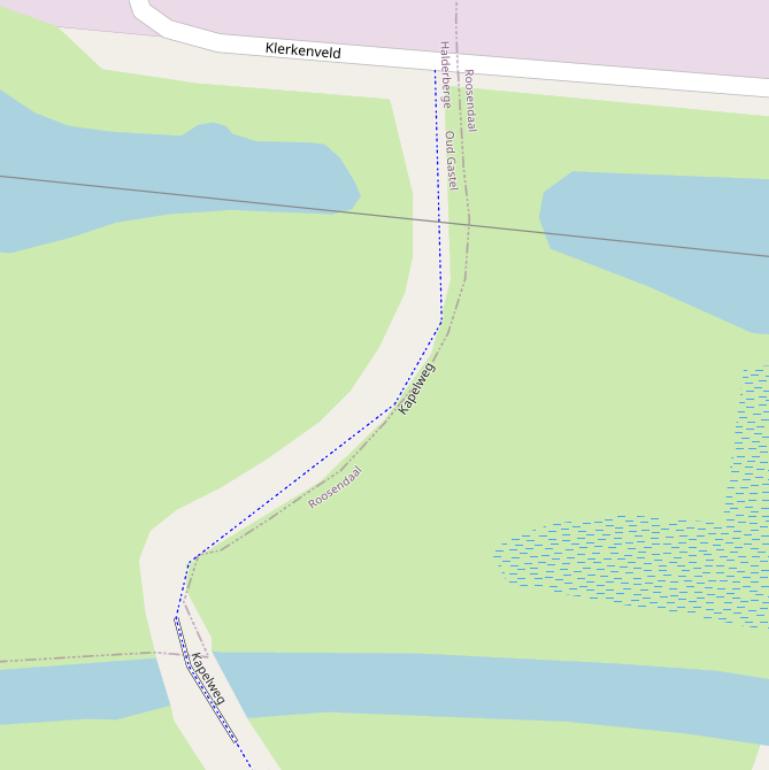 Kaart van de Kapelweg.
