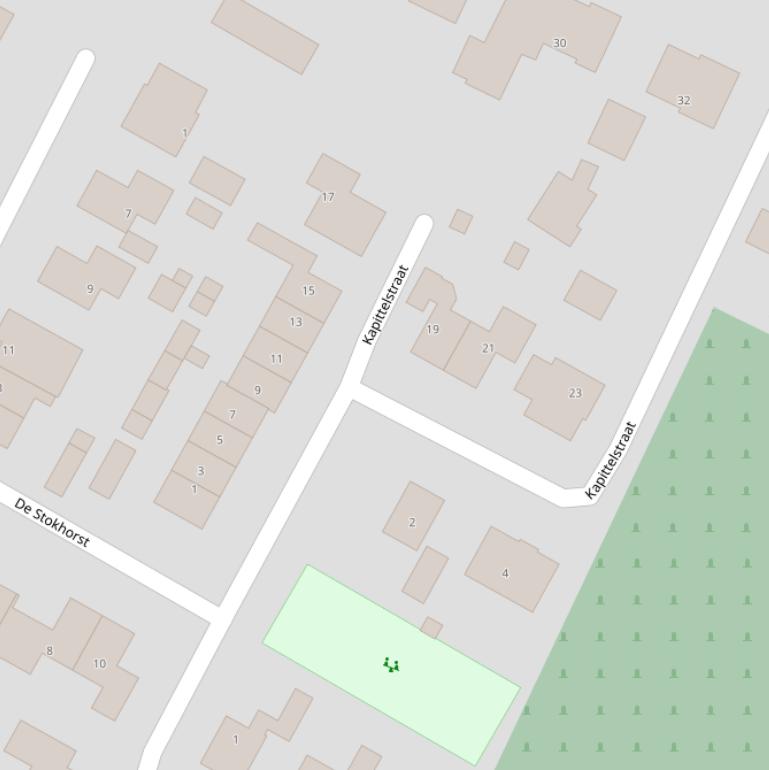 Kaart van de Kapittelstraat.