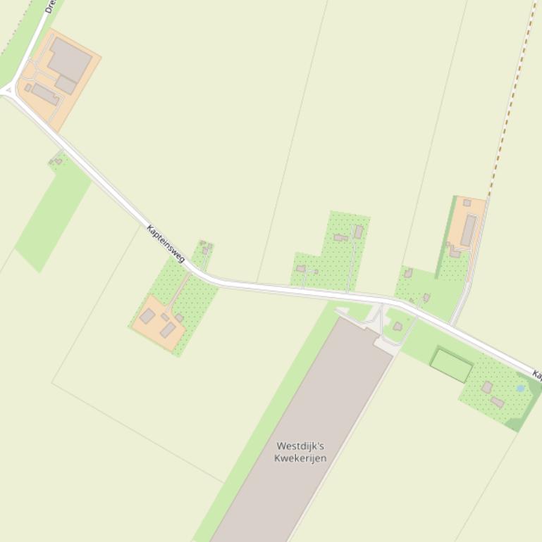 Kaart van de Kapteinsweg.