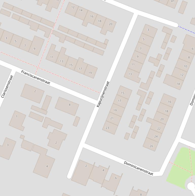 Kaart van de Kapucijnenstraat.