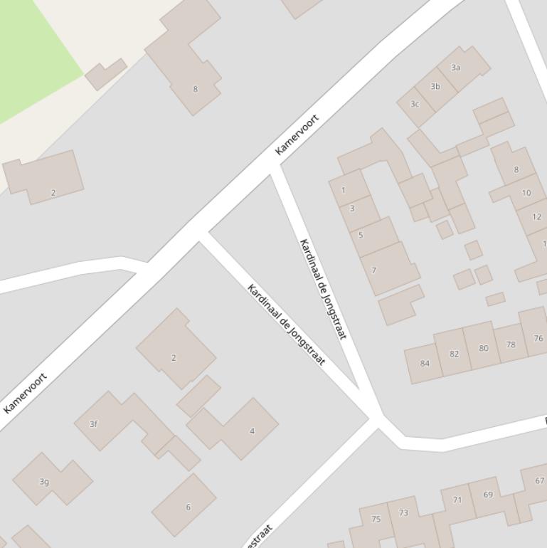 Kaart van  Kardinaal de Jongstraat.