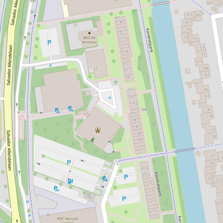 Kaart van het Karekietpark.