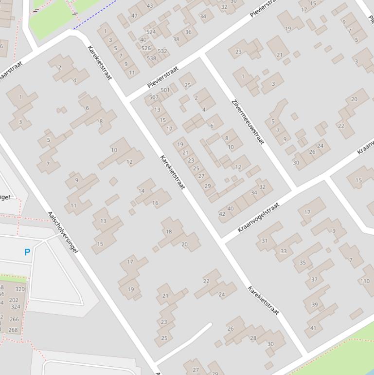 Kaart van de Karekietstraat.