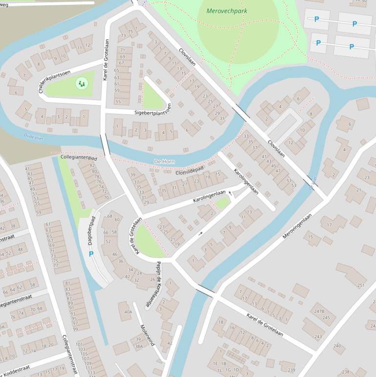 Kaart van  Karel de Grotelaan.