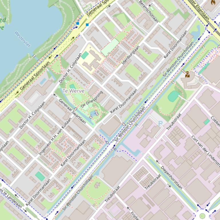 Kaart van de Karel Doormanlaan.
