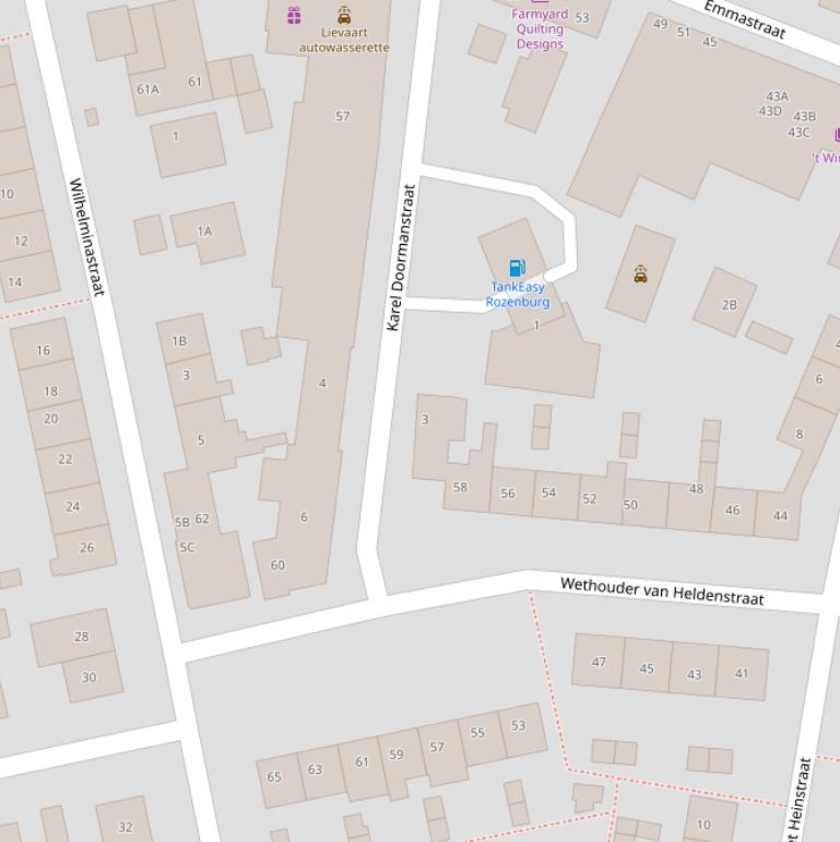 Kaart van de Karel Doormanstraat.